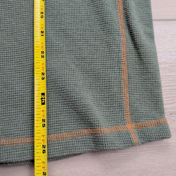 The Black Dog Shirt Mens S Green Graphic Long Sleeve Beach Outdoor Waffle Knit - Picture 7 of 10